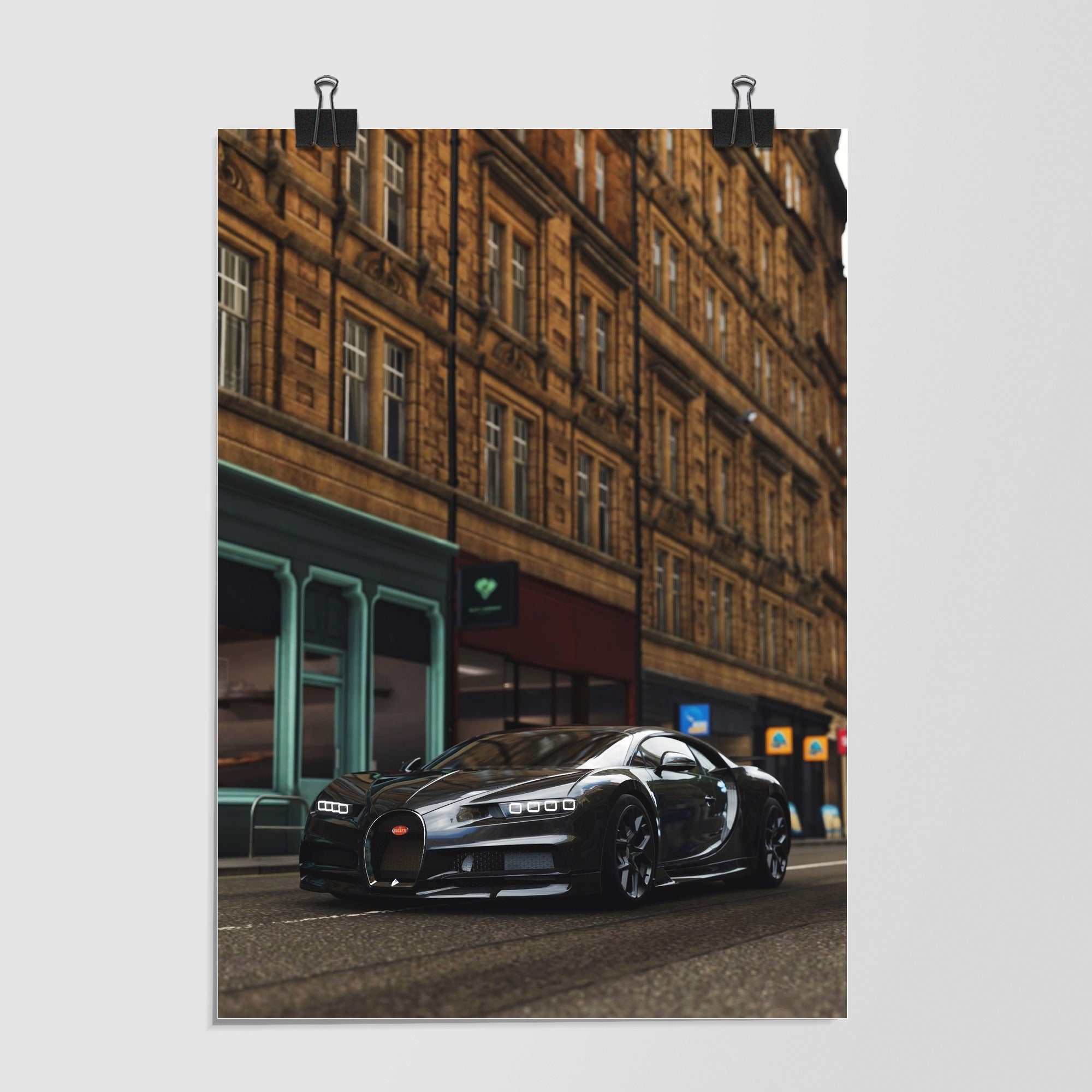 Bugatti Chiron Black Dynamic Angle by Decalz