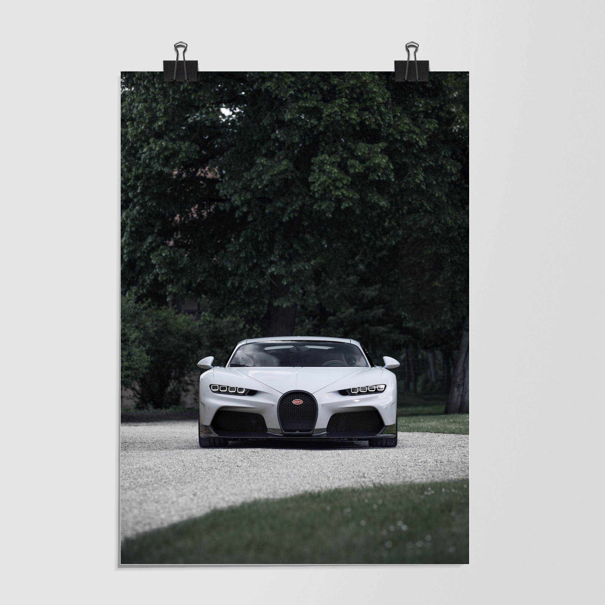 Bugatti Chiron Black Front Angle by Decalz