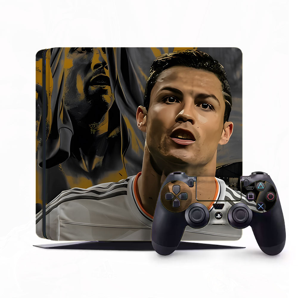 CR7 White Art PlayStation 4 Slim Skins & Wraps