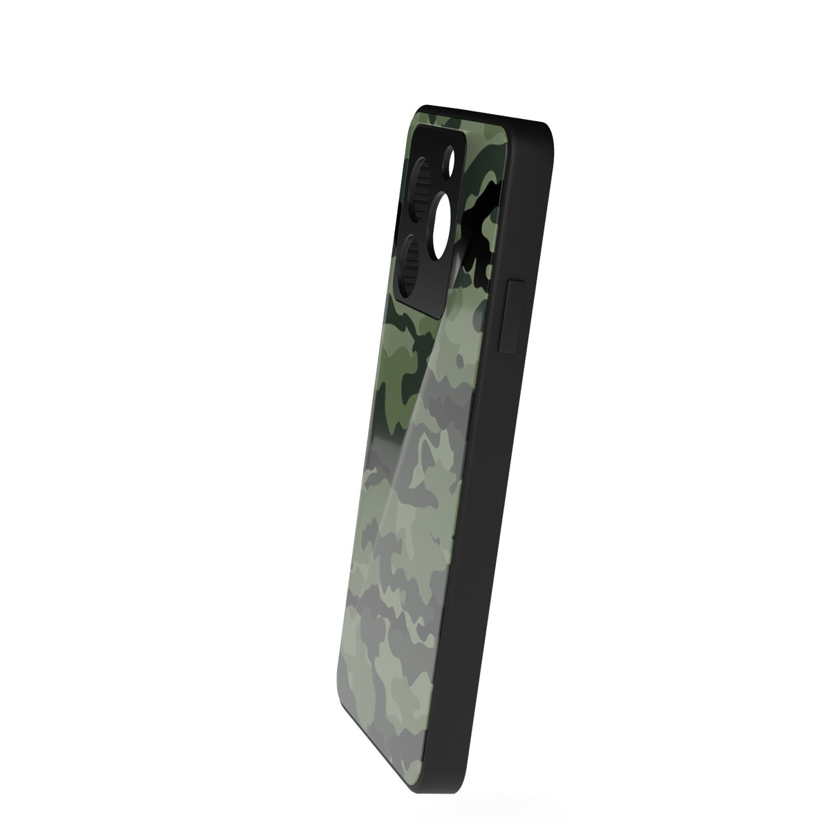 Cammando Camo printed metal phone case - side view