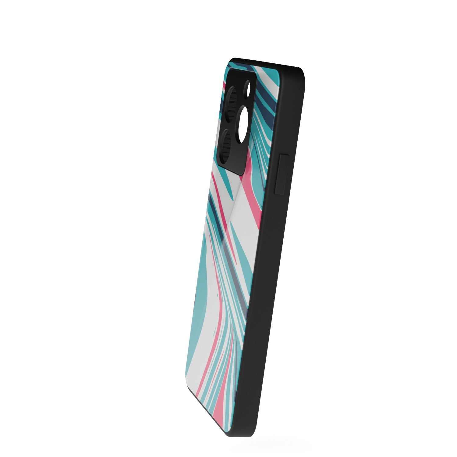 Candy Cat printed metal phone case - side view