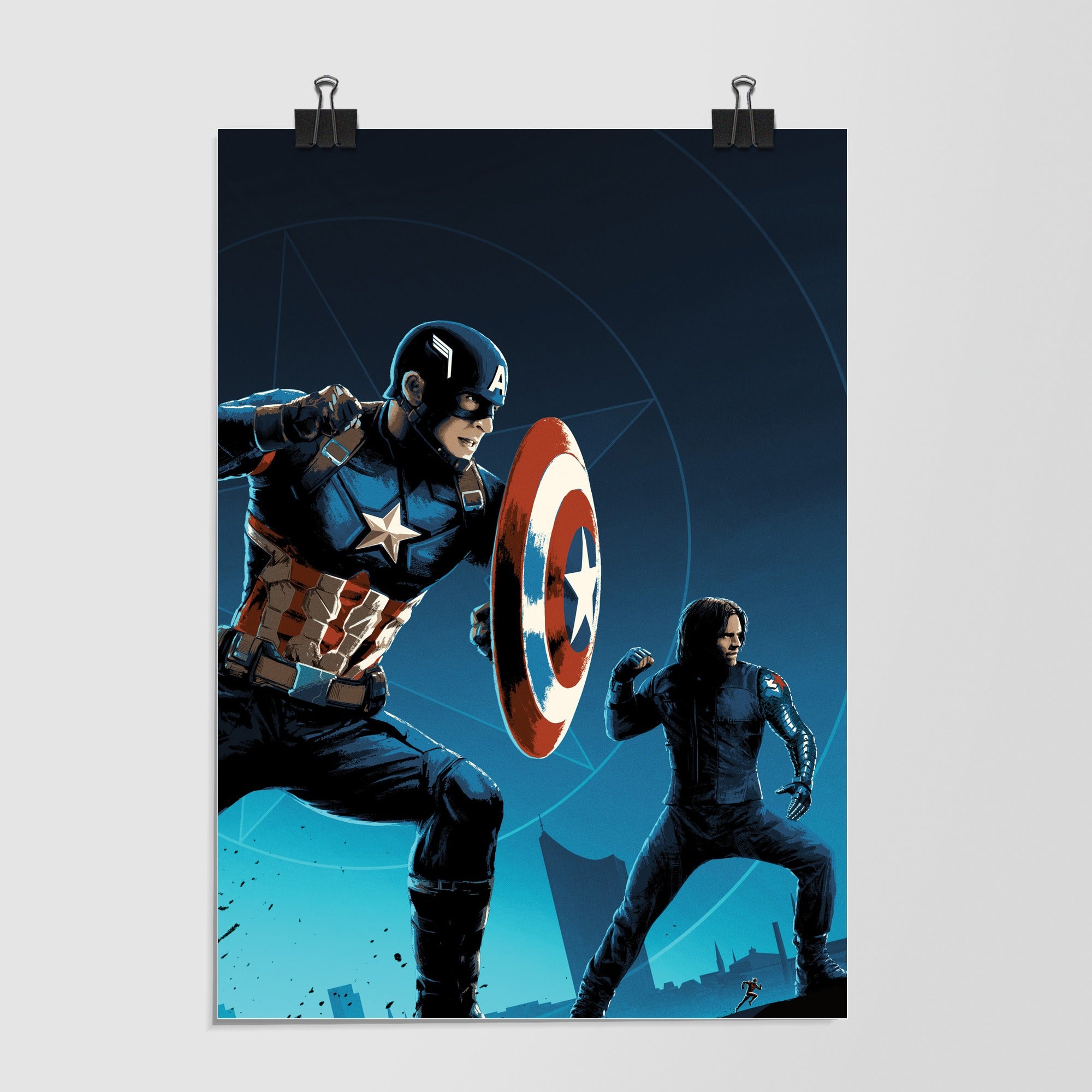 Captain America Civil War Black Close Up Portrait by Decalz