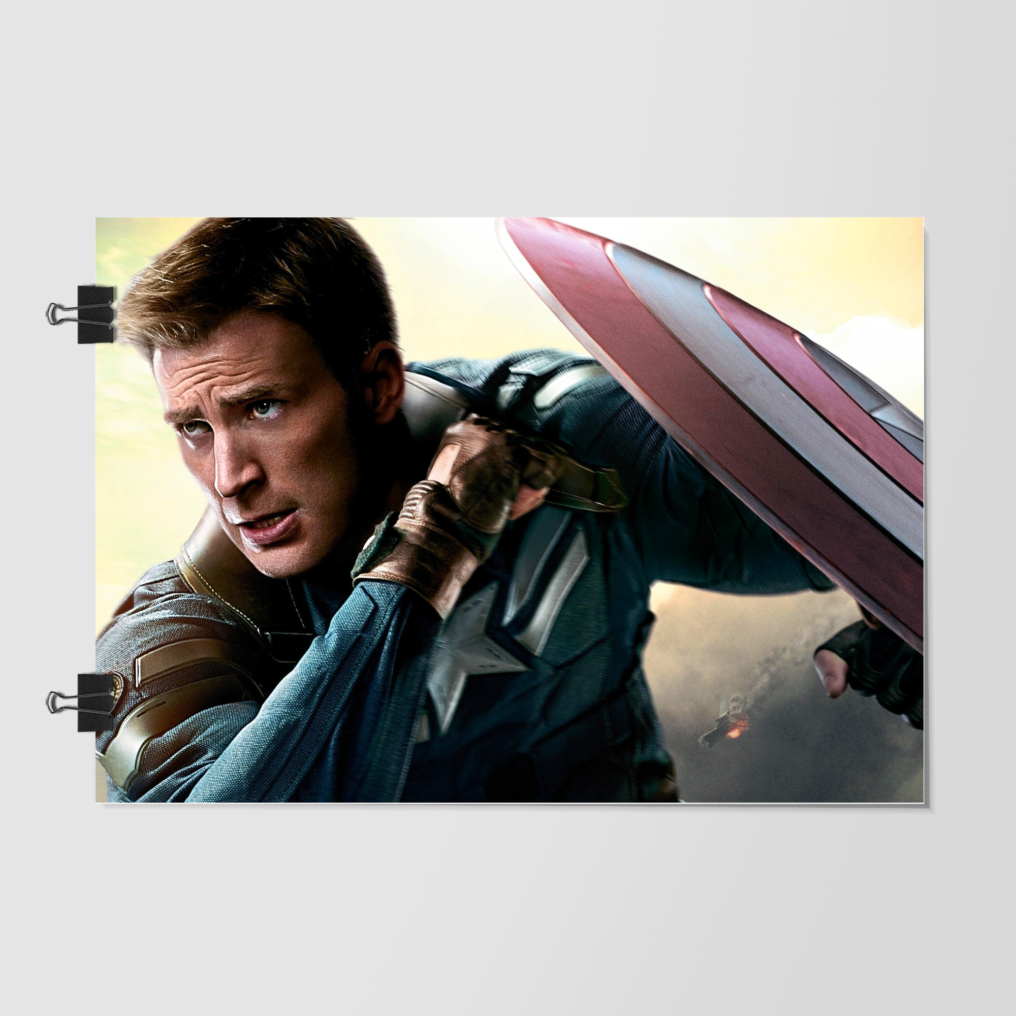 Captain America Movie Scene Still Brown by Decalz
