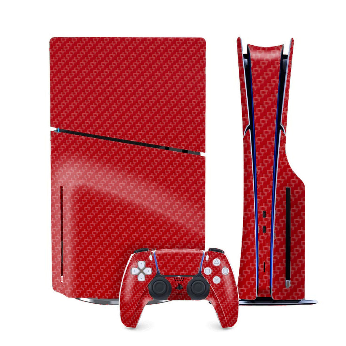 Carbon Red PlayStation 5 Slim skin by Decalz