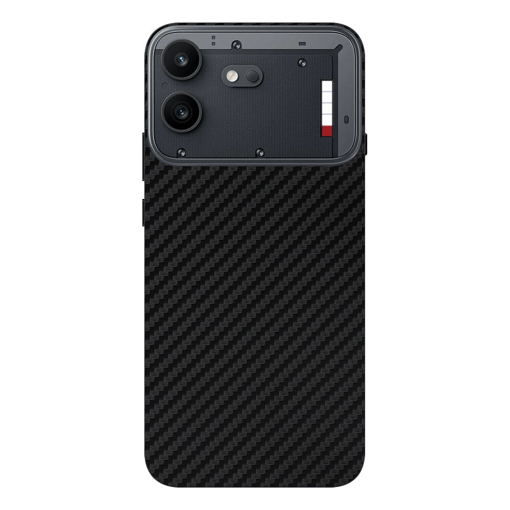 Carbon Black skin on Nothing Phone 4B by Decalz