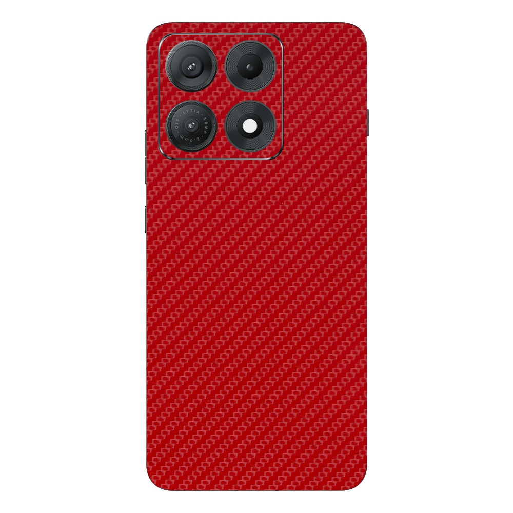 Carbon Red skin on Moto Edge 70 Max (5G) by Decalz