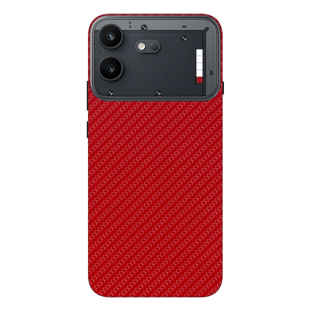 Carbon Red skin on Nothing Phone 4B by Decalz