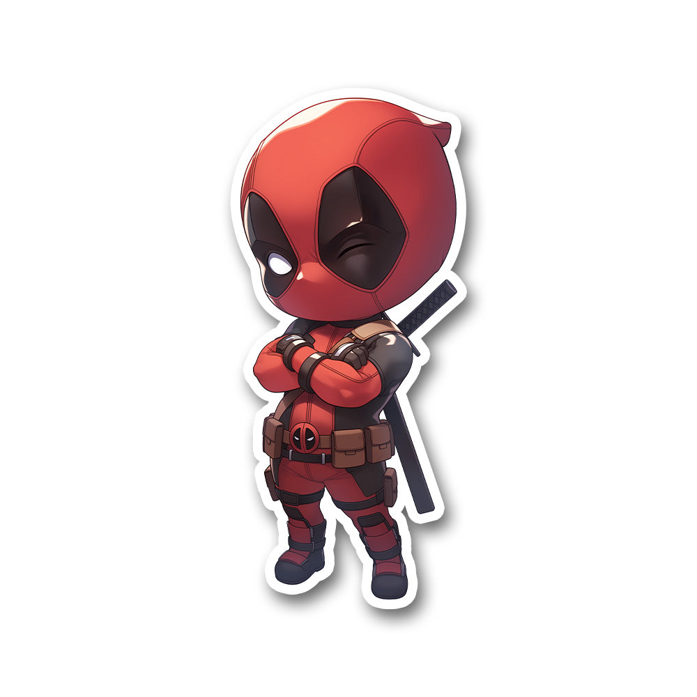 Chibi Deadpool Marvel Sticker