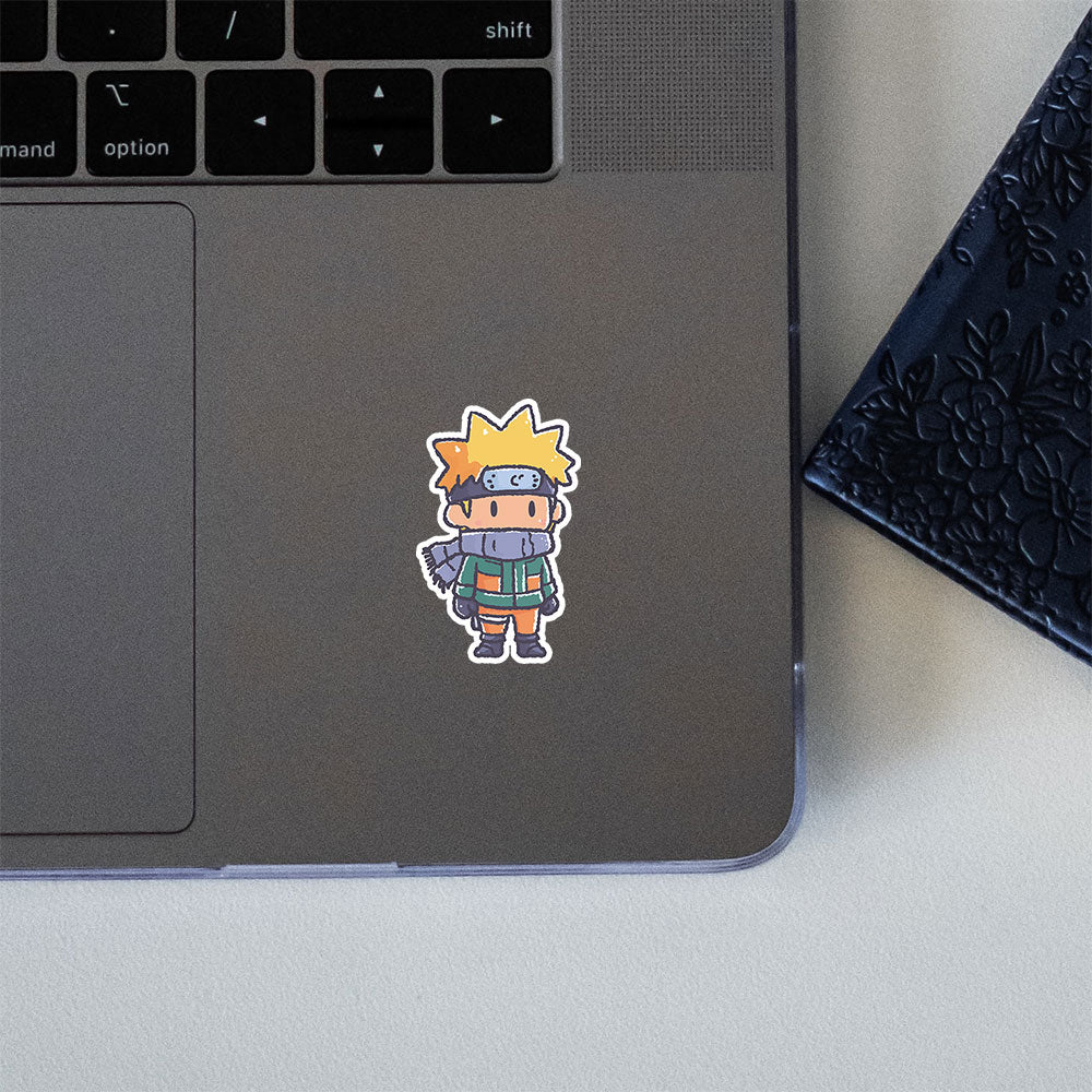 Chibi Naruto Winter Scarf Sticker