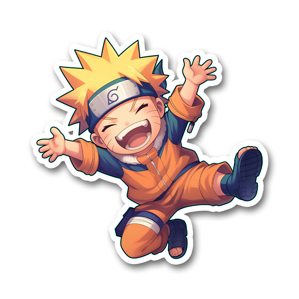 Chibi Naruto Happy Ninja Sticker
