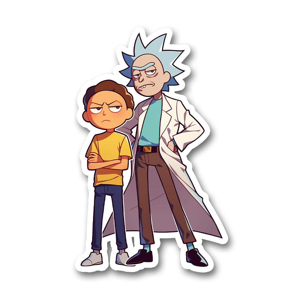 Chibi Rick And Morty Duo Sticker