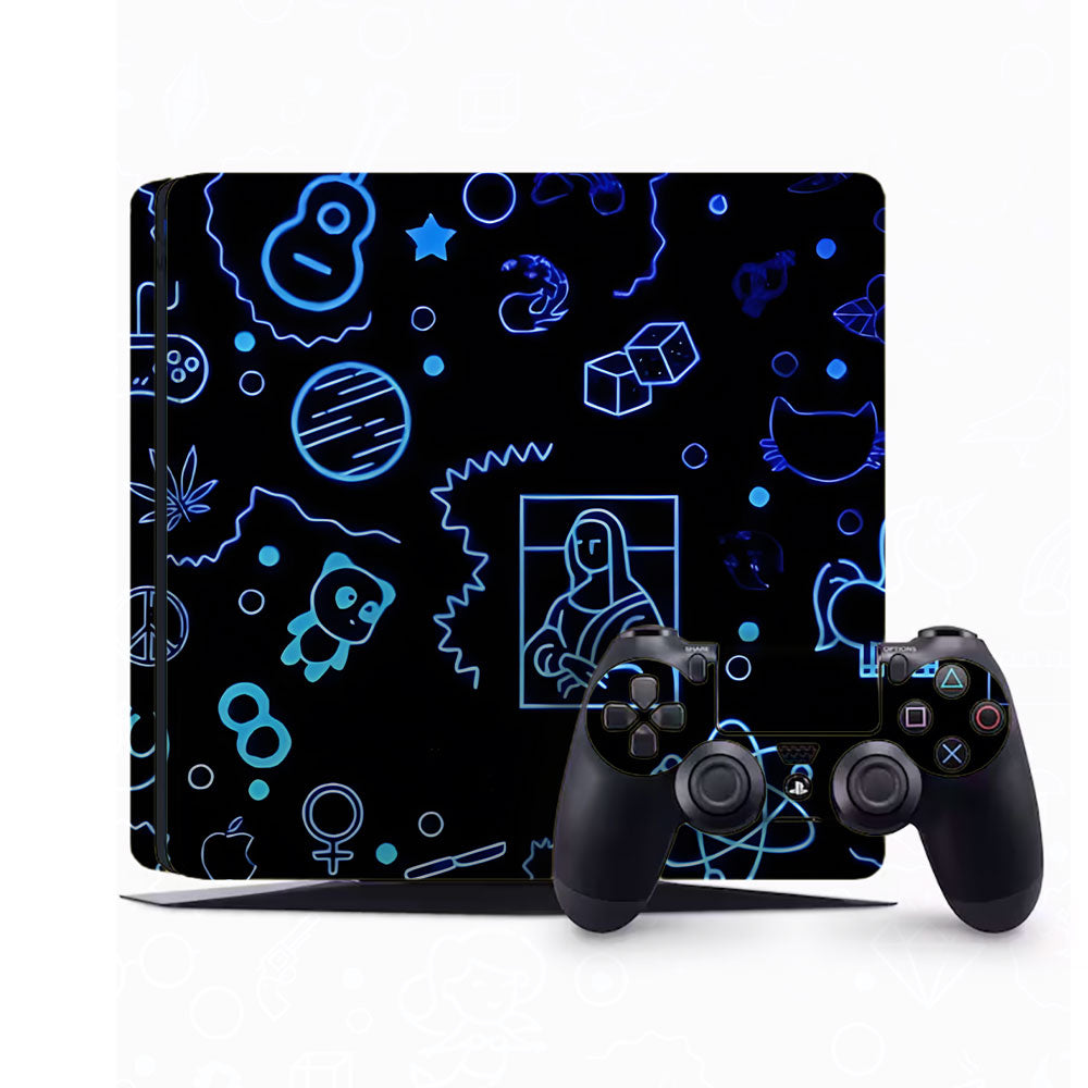 Chroma Doodle PlayStation 4 Slim Skins & Wraps