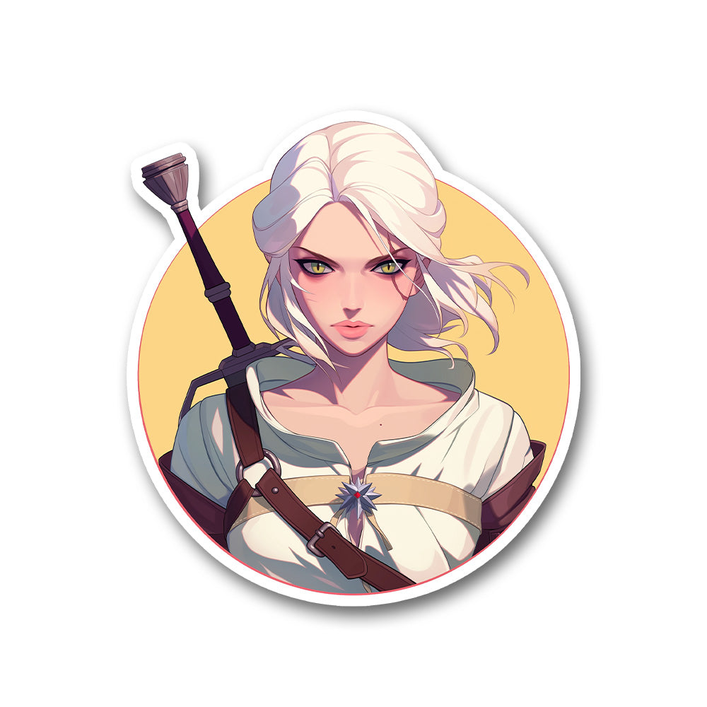 Ciri The Witcher Anime Style Sticker