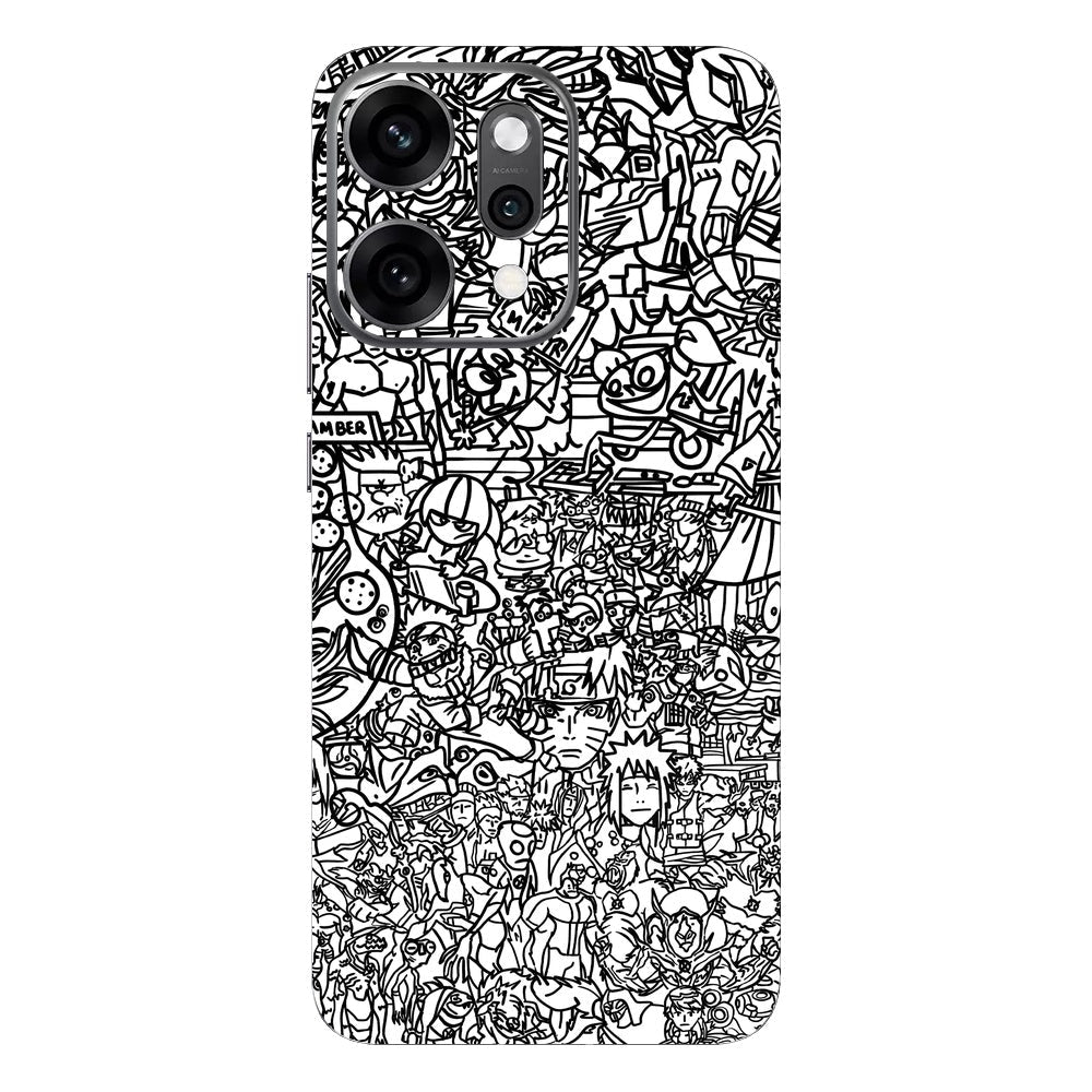 Classic Doodle skin on Oppo Reno 14 Pro (5G) by Decalz