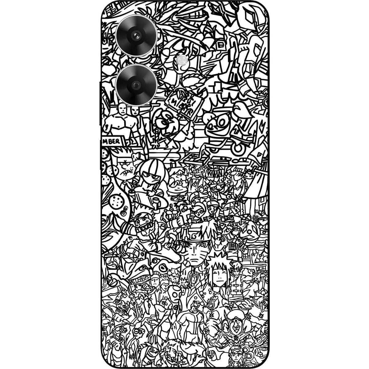 Classic Doodle skin on Realme Narzo N61 by Decalz