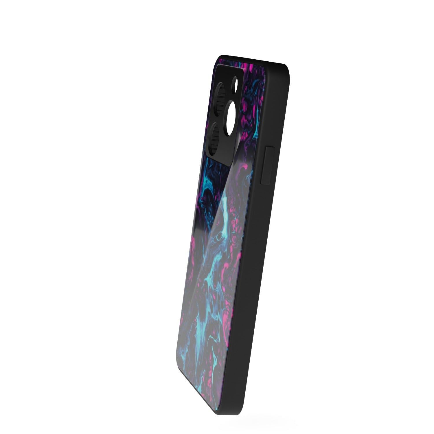 Comic Inferno printed metal phone case - side view