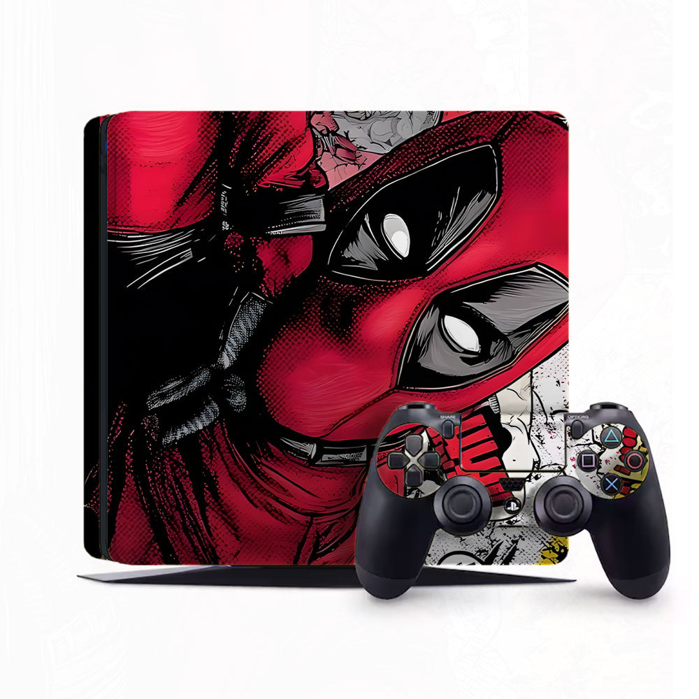 Crimson Comic Strip PlayStation 4 Slim Skins & Wraps