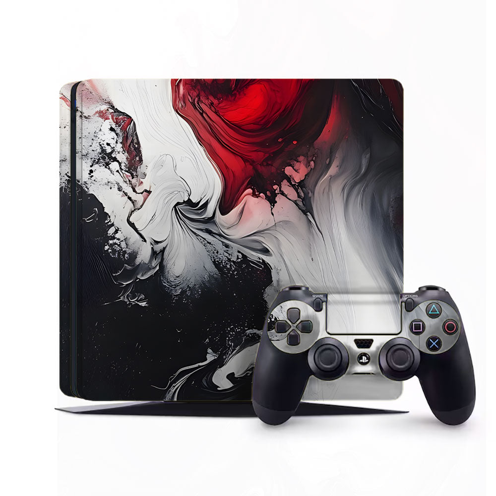 Crimson Flow PlayStation 4 Slim Skins & Wraps
