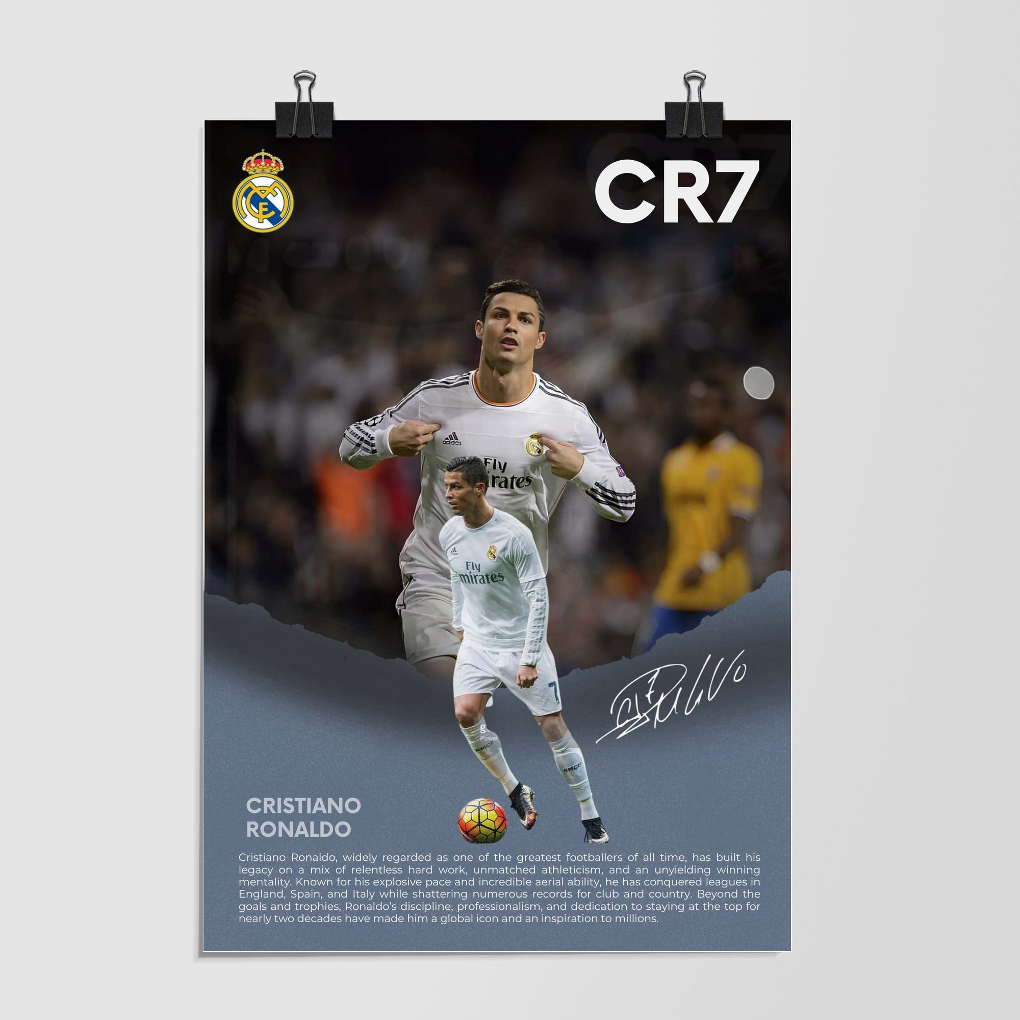 Cristiano Ronaldo Legacy Bio Gray Dramatic Lighting by Decalz