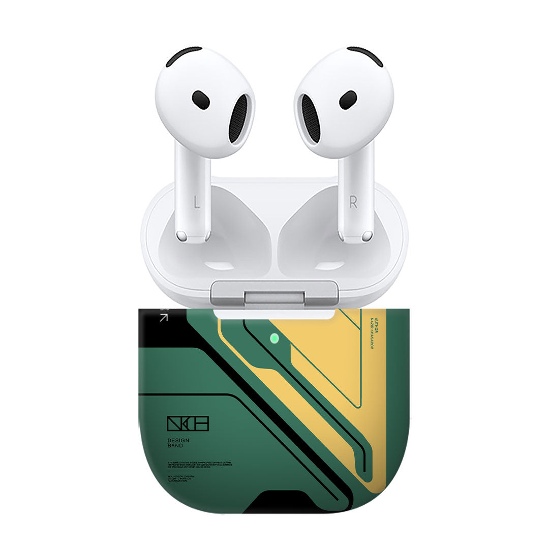Airpods 4 Circuit Green Skins