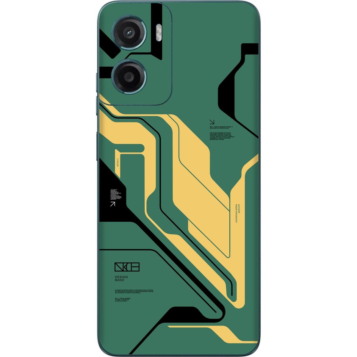 Curcuit Green skin on Moto G05 by Decalz