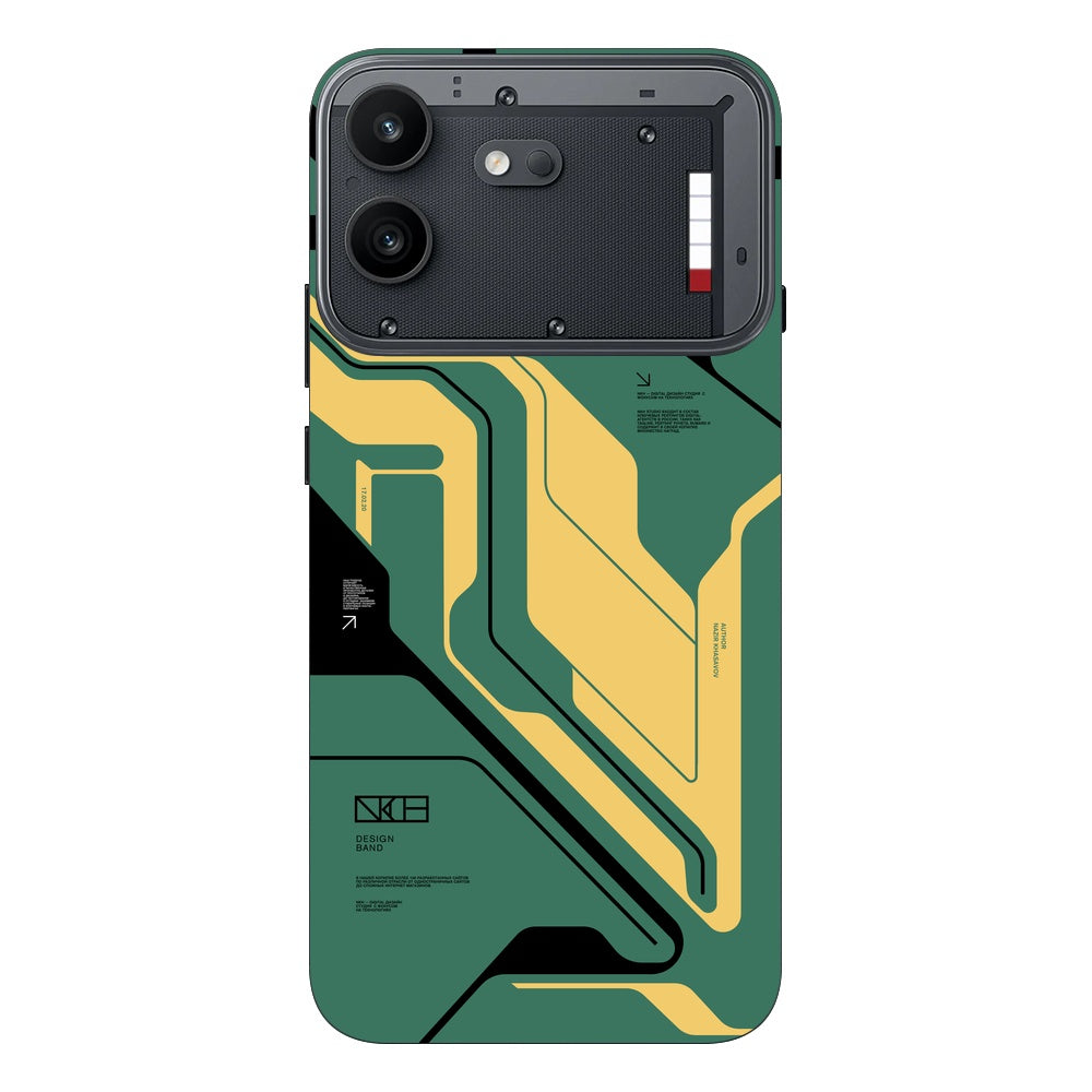 Curcuit Green skin on Nothing Phone 4B by Decalz