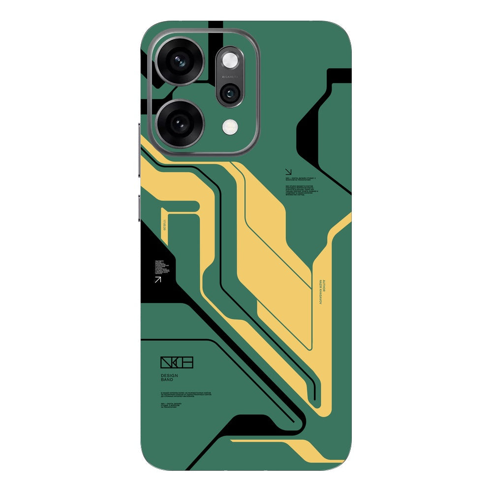 Curcuit Green skin on Oppo Reno 14 Pro (5G) by Decalz