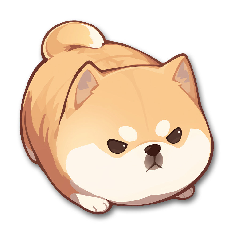 Cute Angry Chubby Shiba Inu Sticker