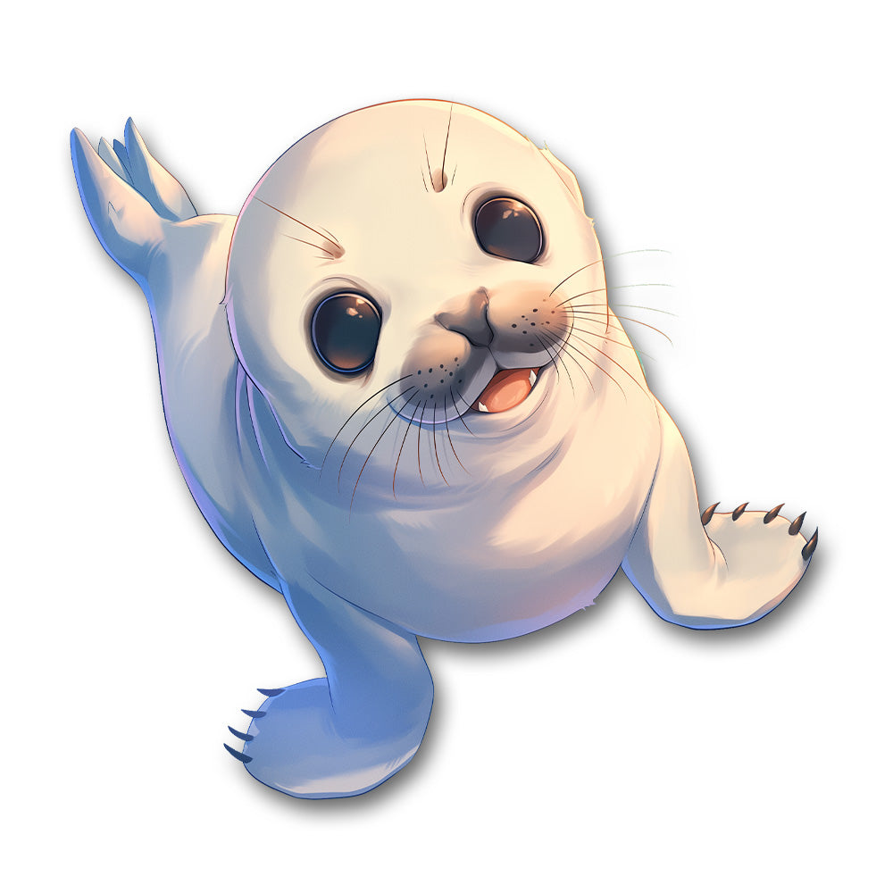 Cute Baby Seal Smiling Sticker