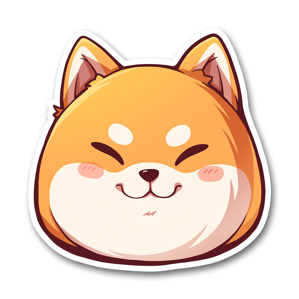 Cute Doge Head Sticker