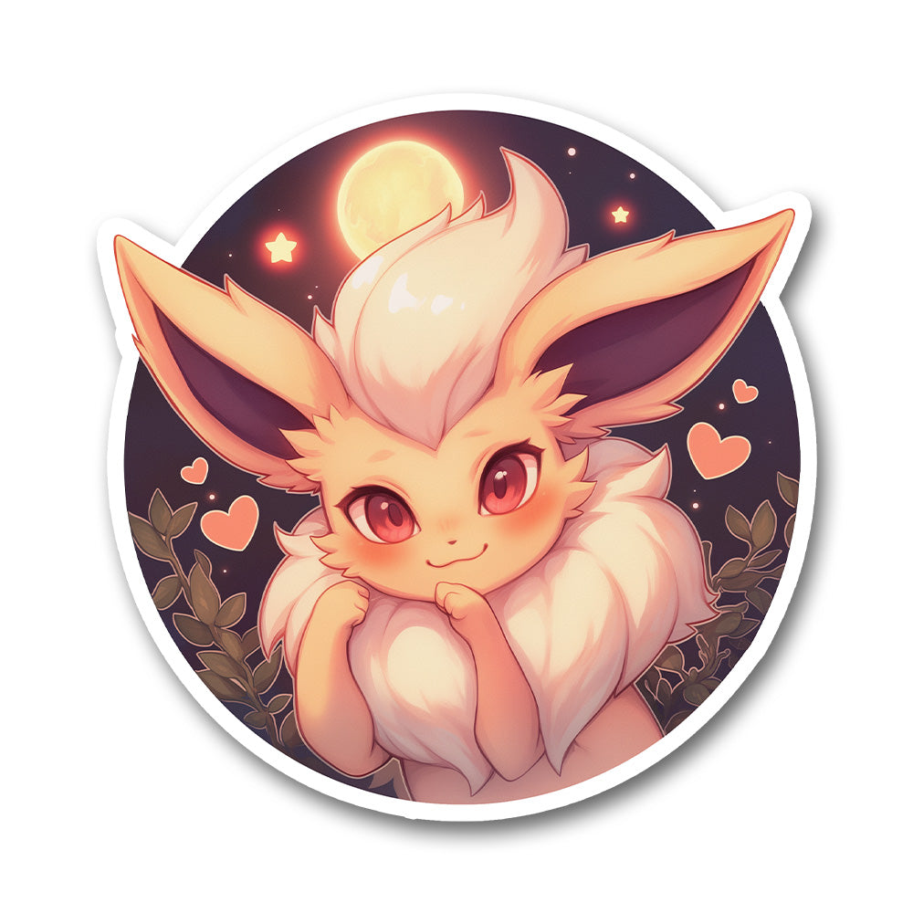 Cute Eevee Moonlight Pokemon Sticker