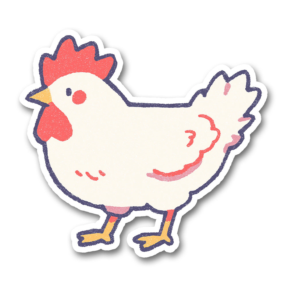 Cute Handdrawn Chicken Farm Animal Sticker