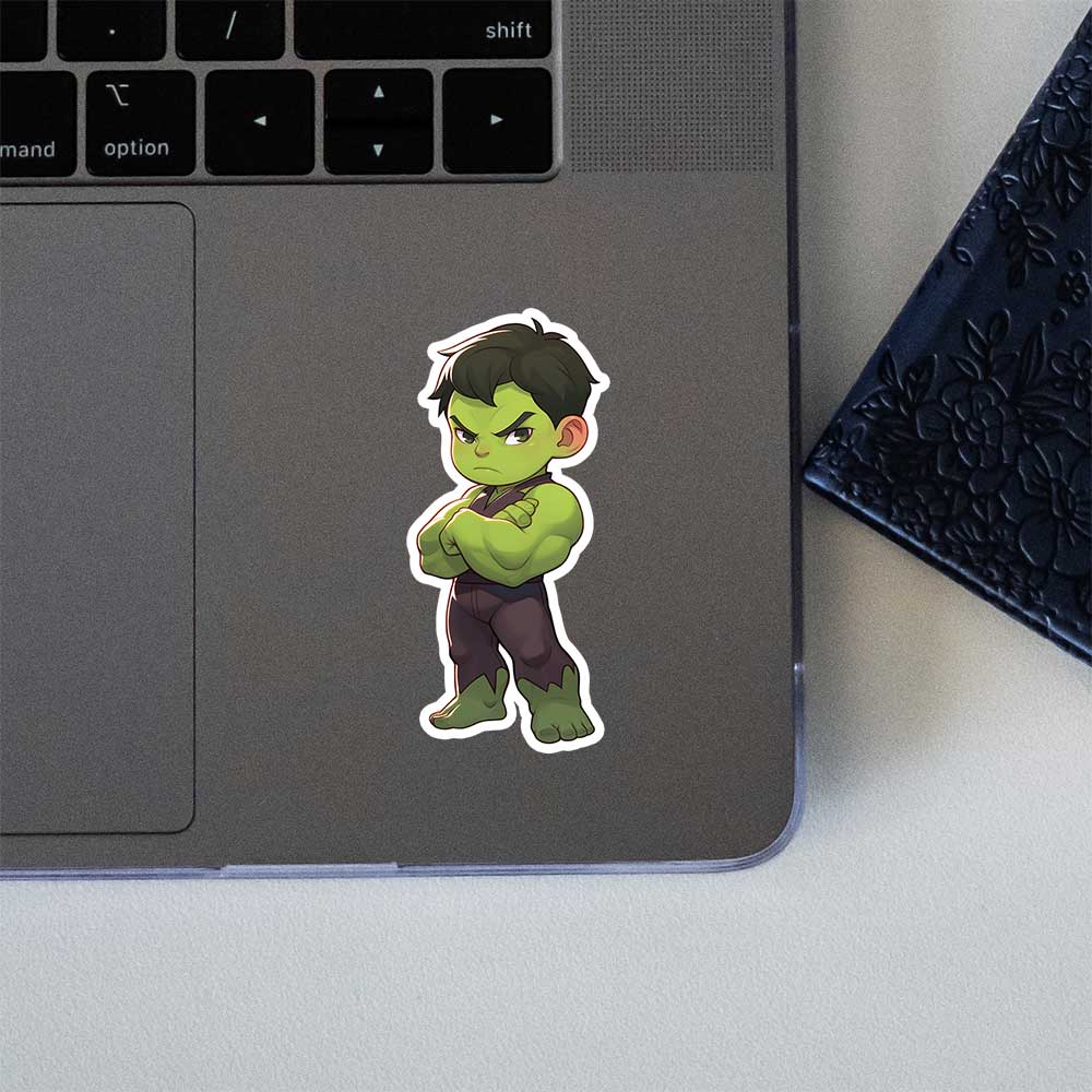 Cute Hulk Green Superhero Sticker