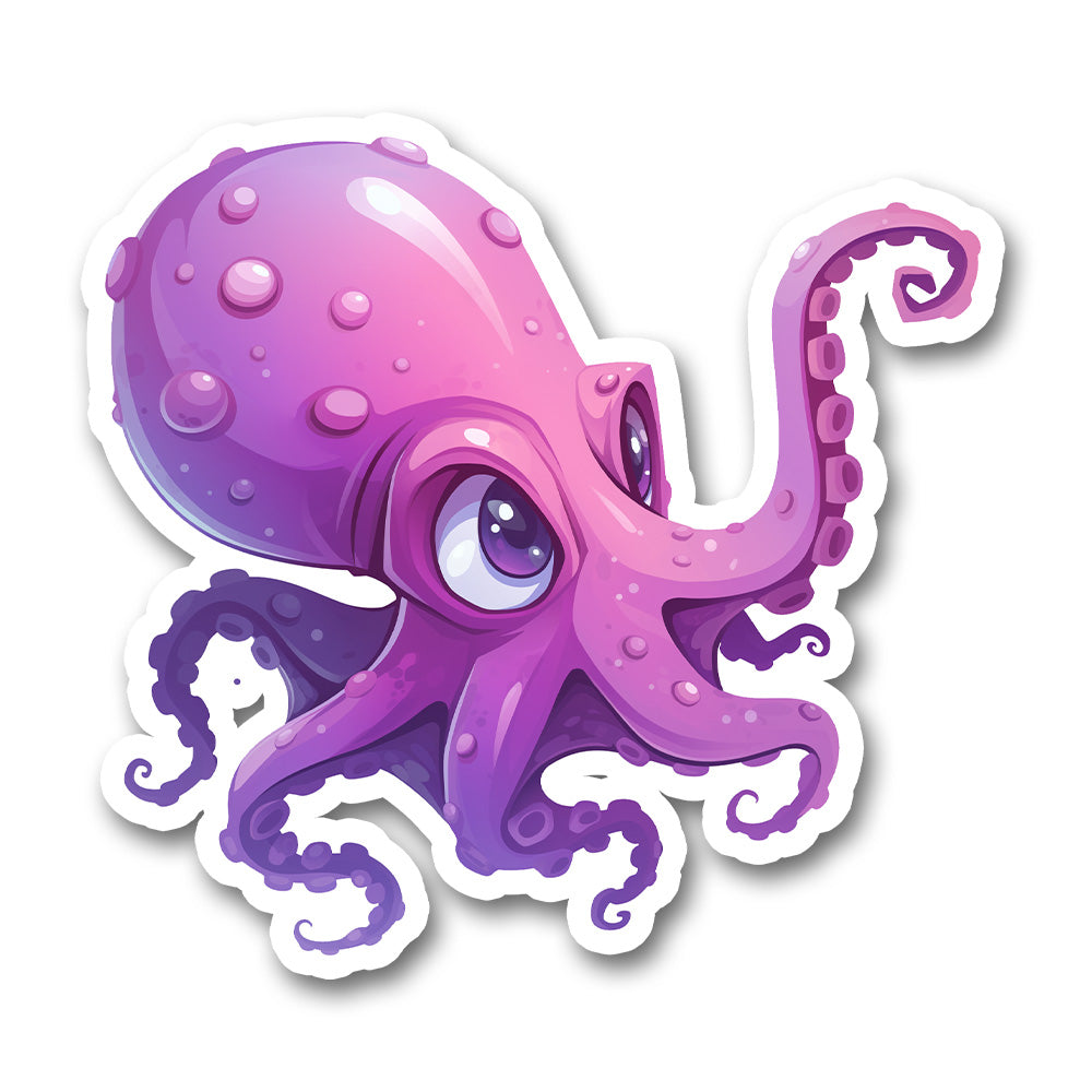 Cute Purple Octopus Sticker