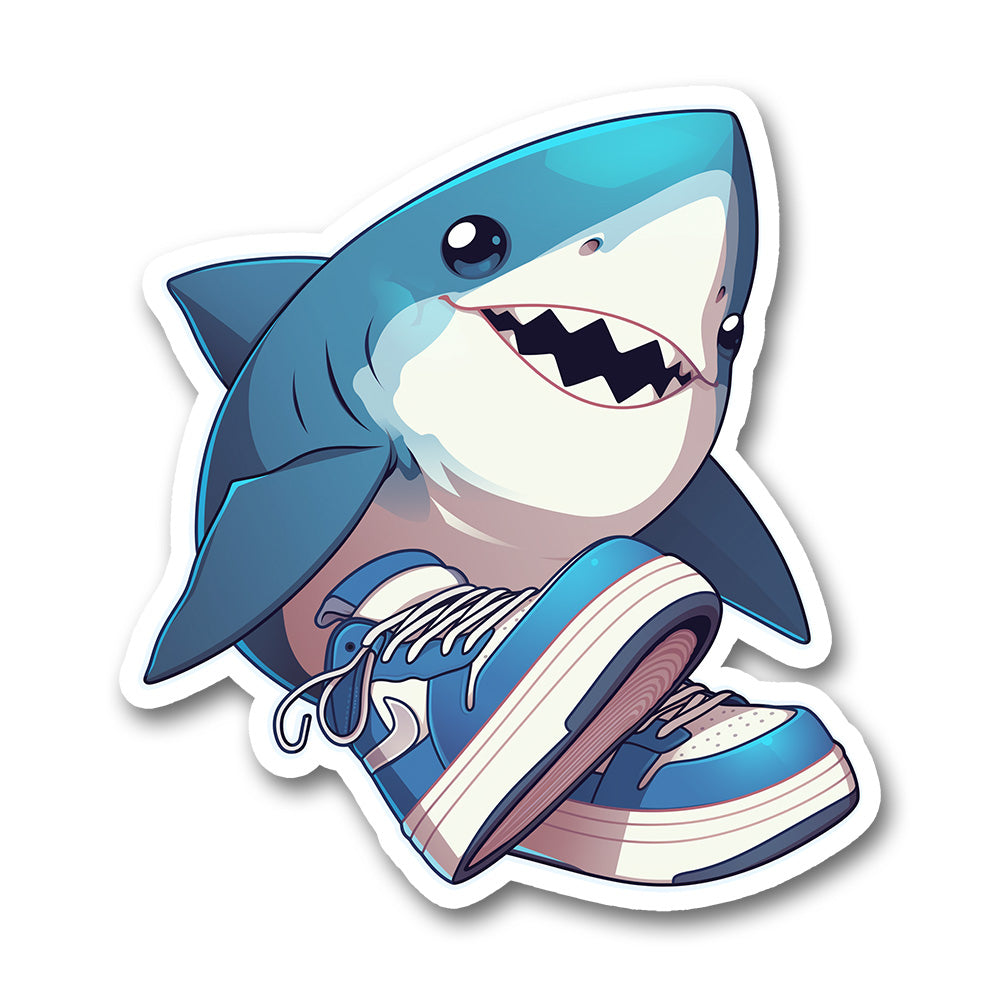 Cute Shark Nike Sneaker Sticker