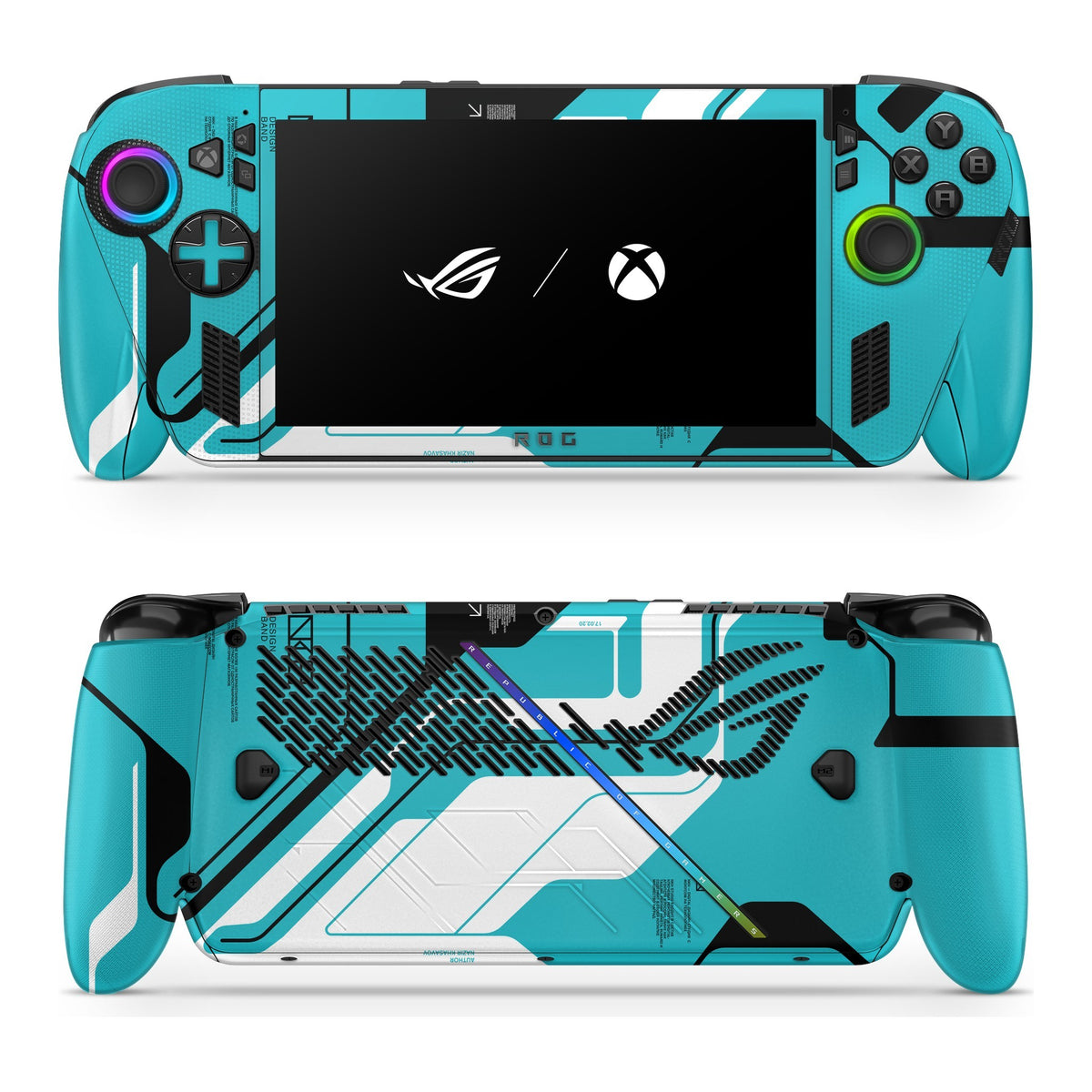 Cyber Blue Asus ROG Xbox Ally skin by Decalz