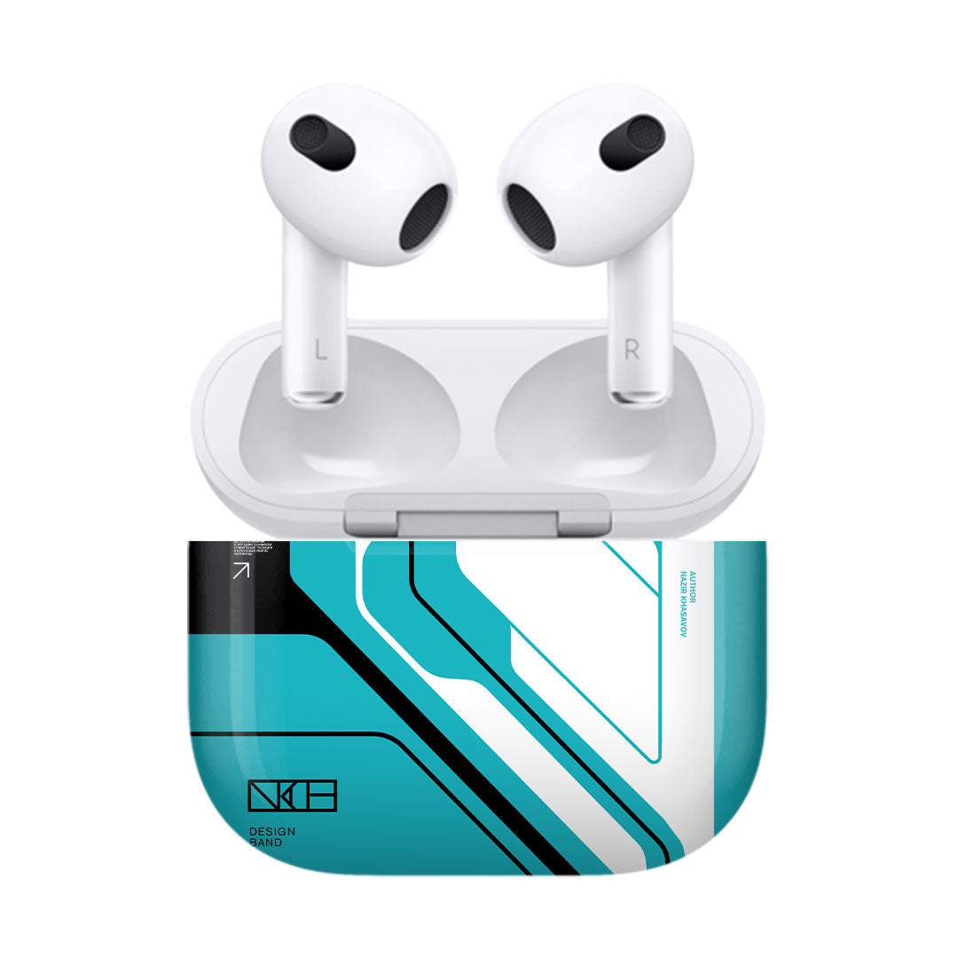 Airpods 3 Cyber Blue skins