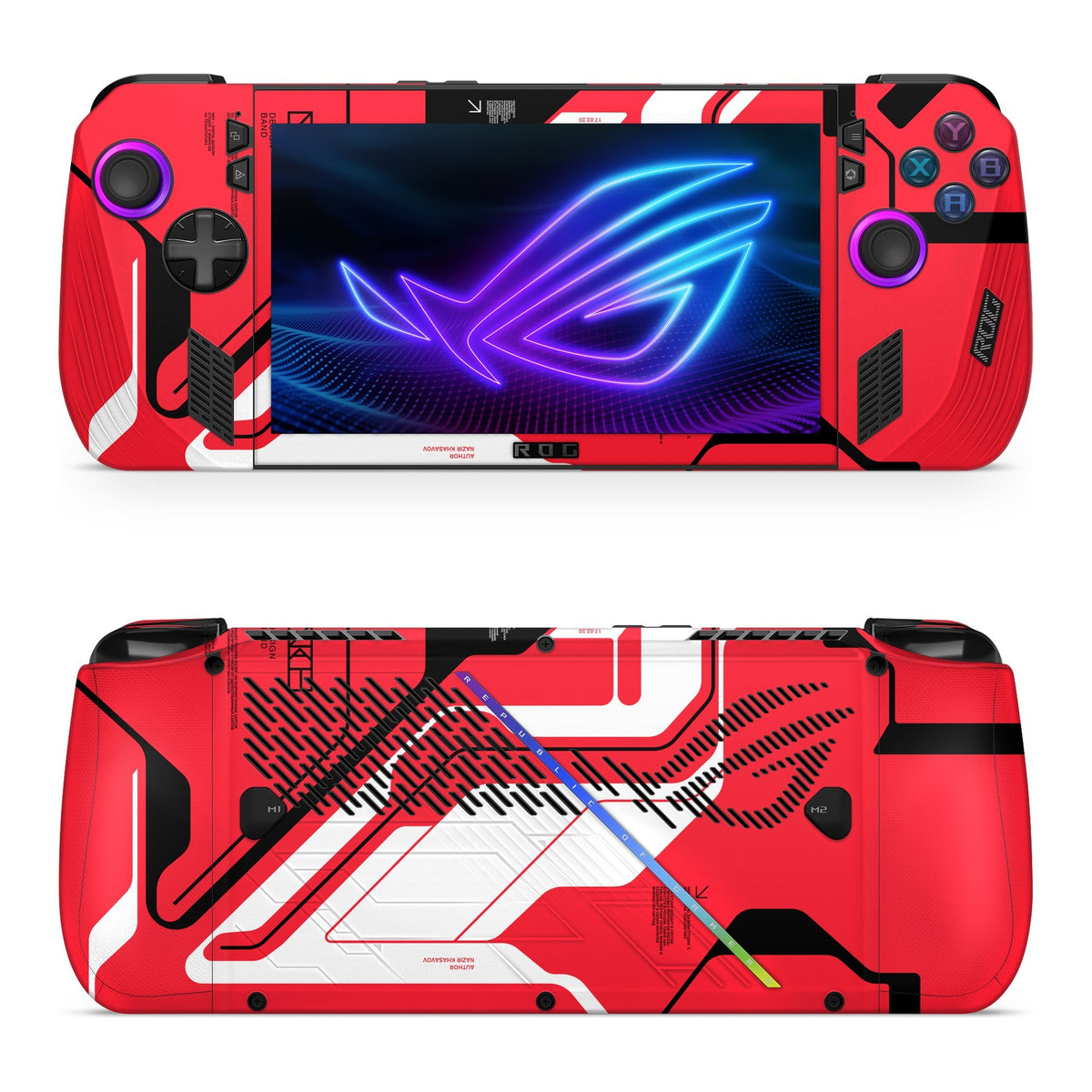 Cyber Red Asus ROG Xbox Ally X skin by Decalz