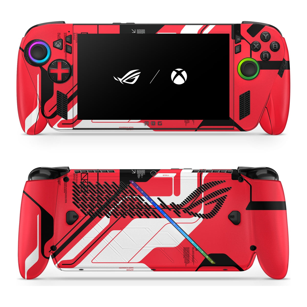 Cyber Red Asus ROG Xbox Ally skin by Decalz