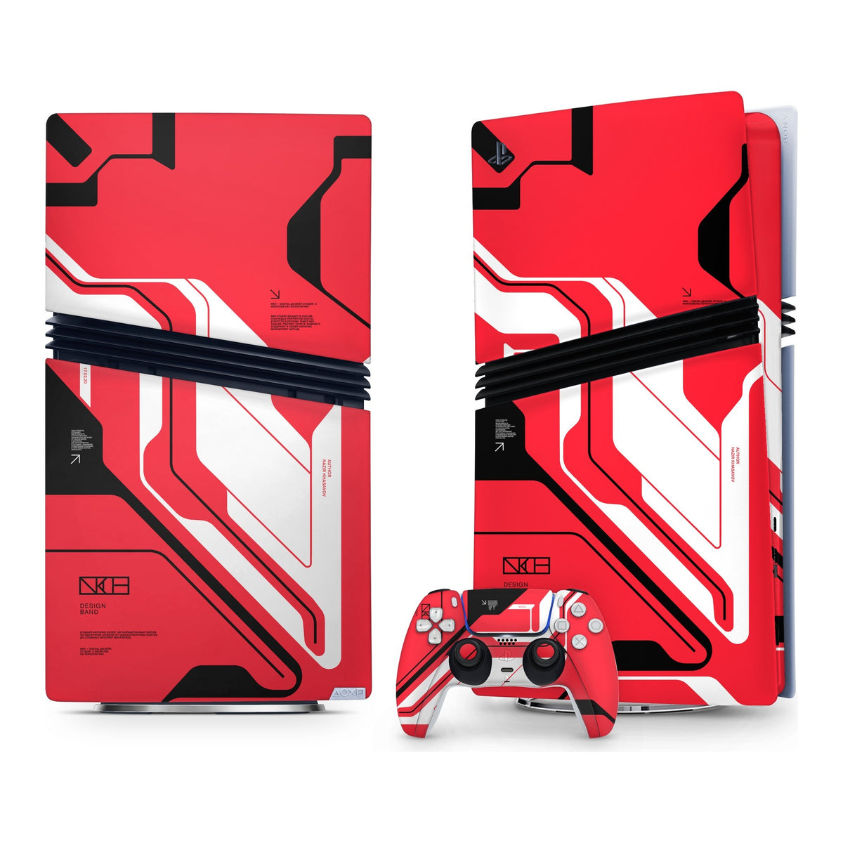 Cyber Red PlayStation 5 Pro skin by Decalz