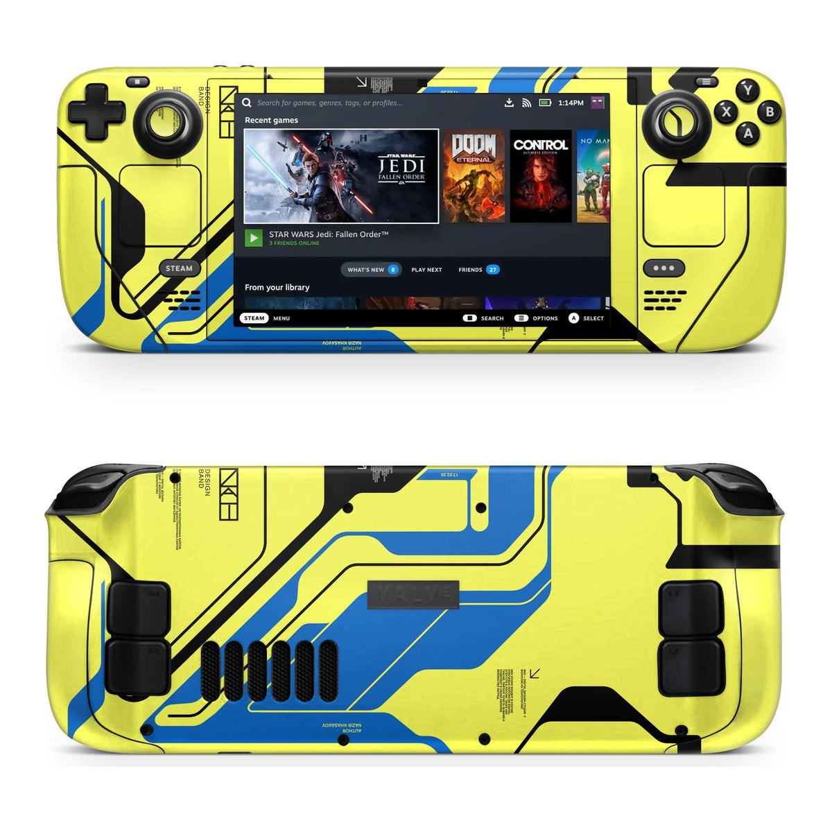 Cyber Yellow Steam Deck skin by Decalz