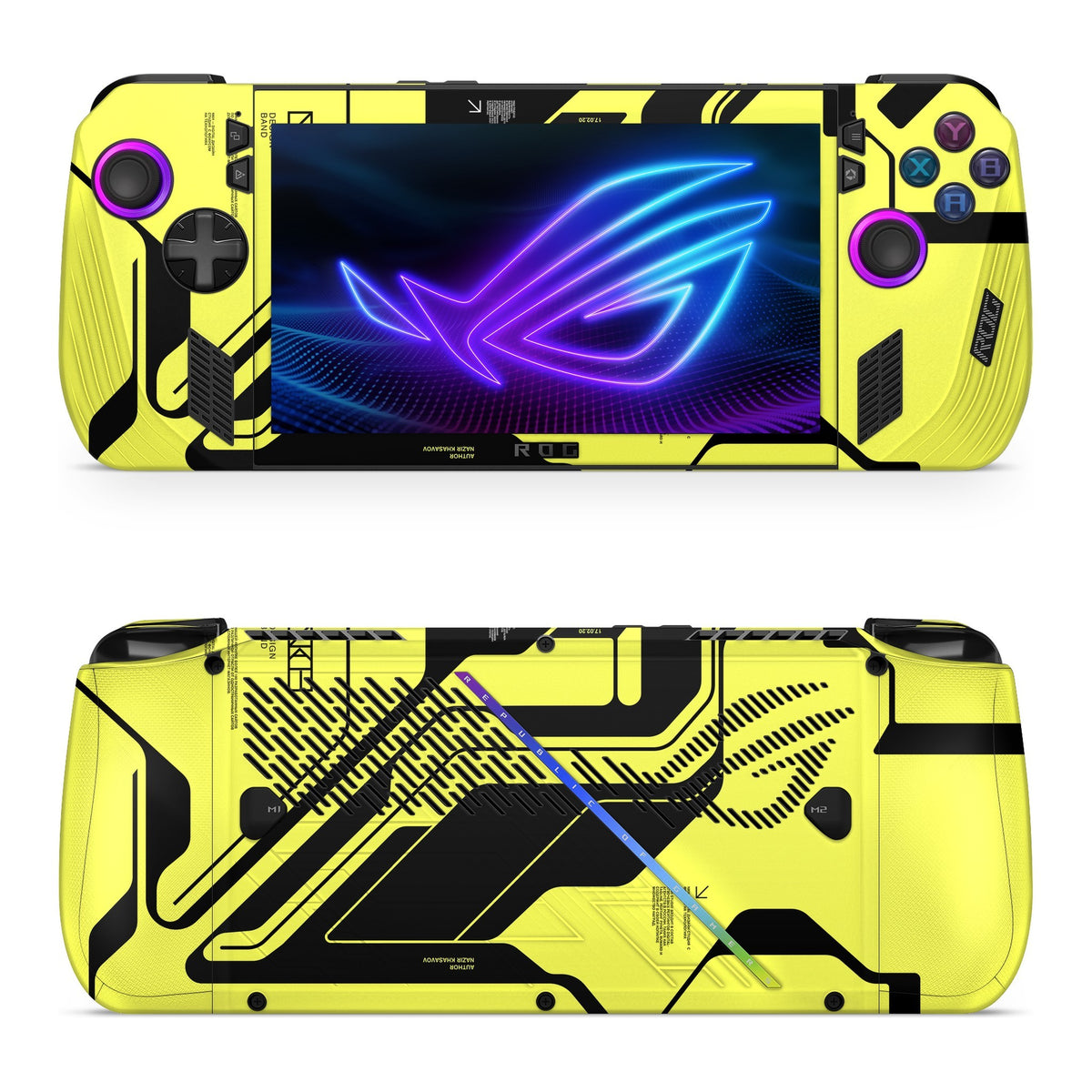 Cyber Yellow & Black Asus ROG Xbox Ally X skin by Decalz