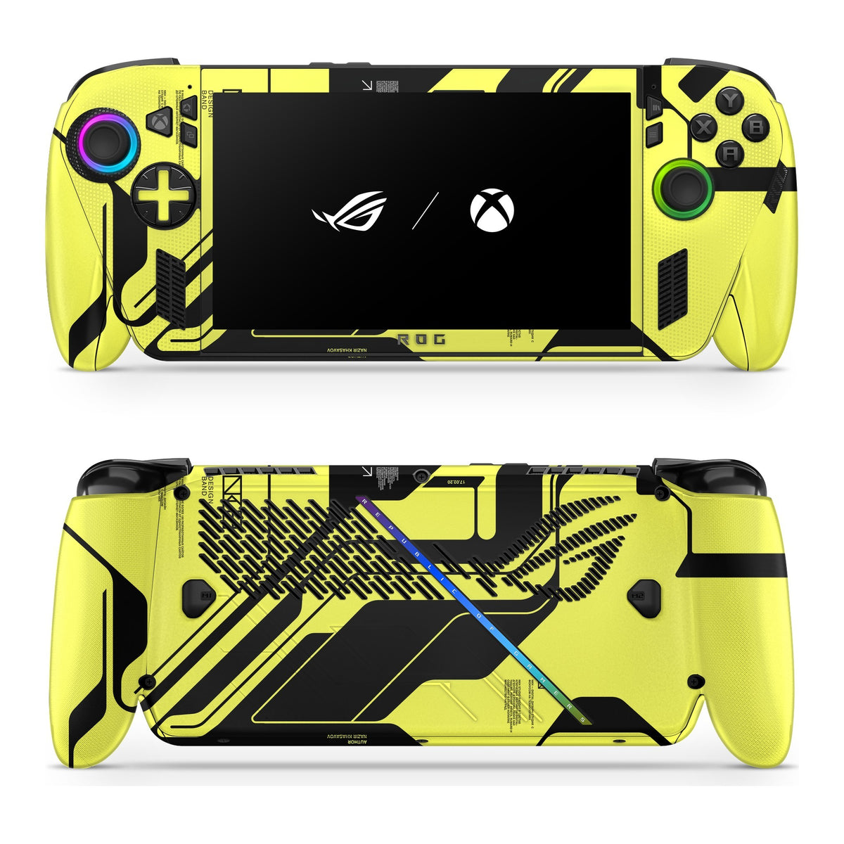 Cyber Yellow & Black Asus ROG Xbox Ally skin by Decalz
