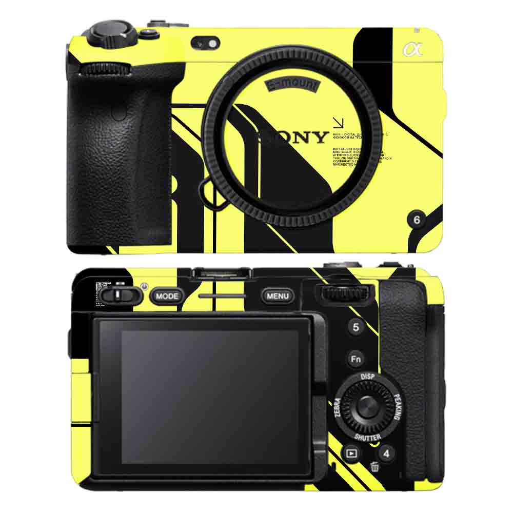 Cyber Yellow Black - Sony Camera Skins