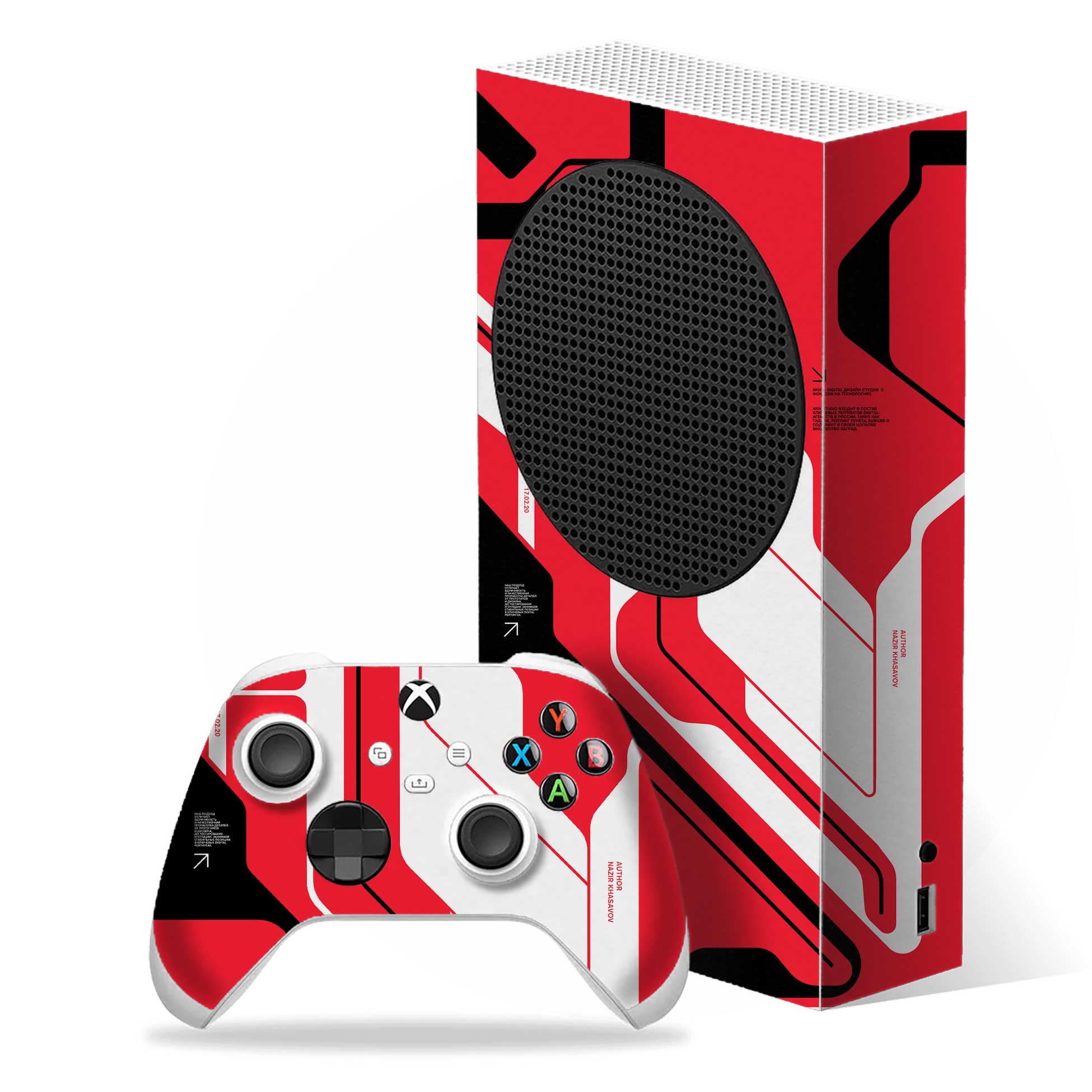 Cyber Red Xbox Series S Skins & Wraps