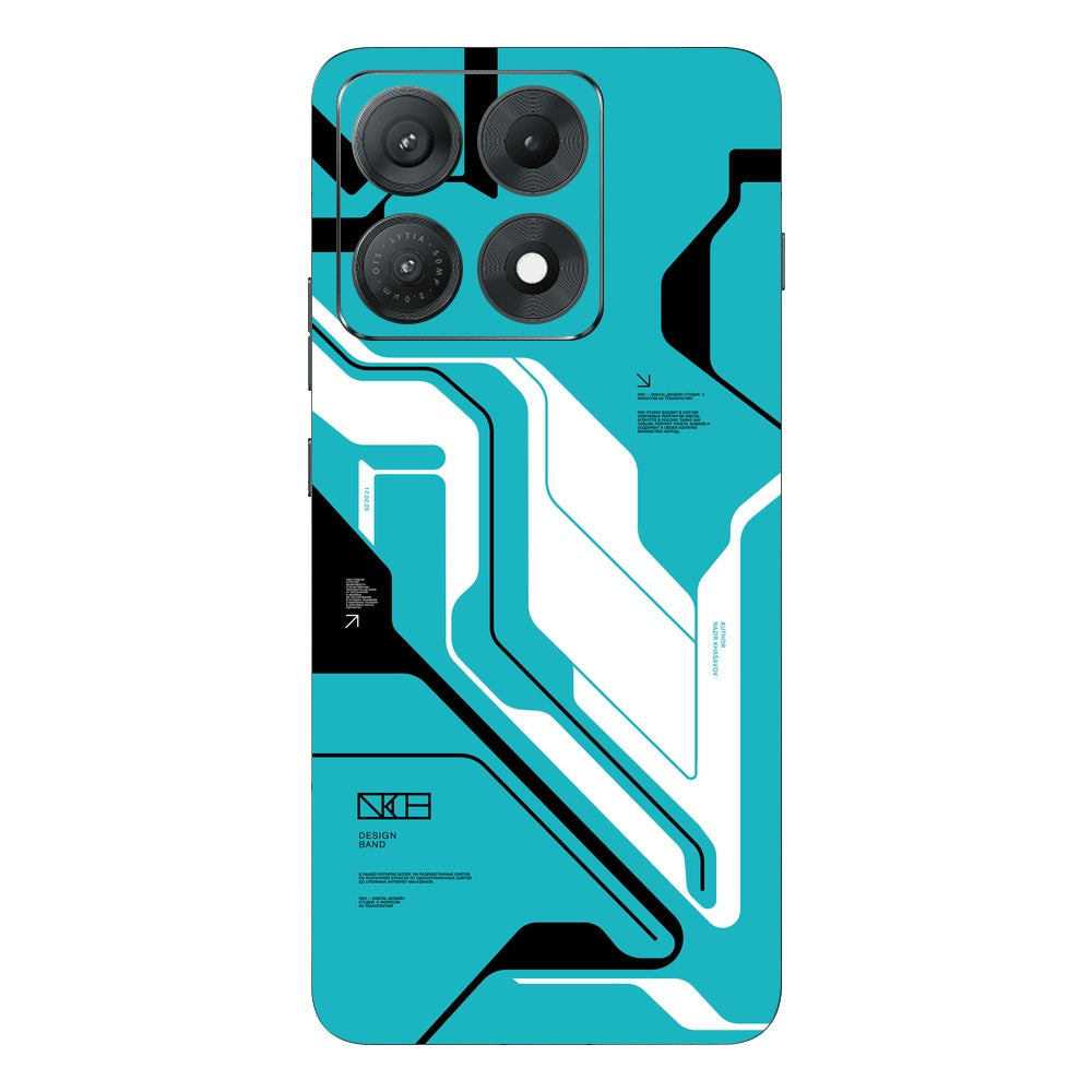Cyber Blue skin on Moto Edge 70 Max (5G) by Decalz
