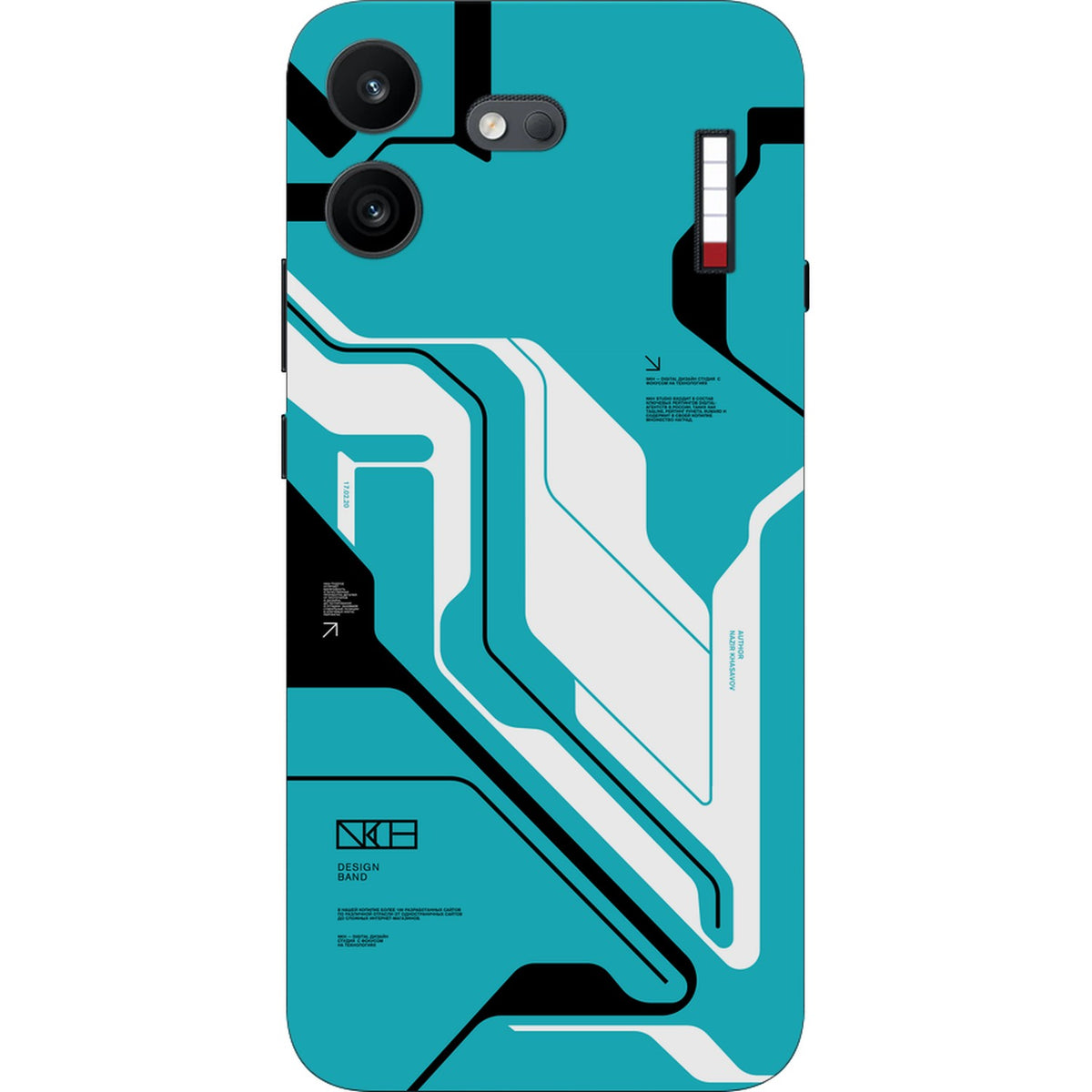Cyber Blue skin on Nothing Phone 4B by Decalz