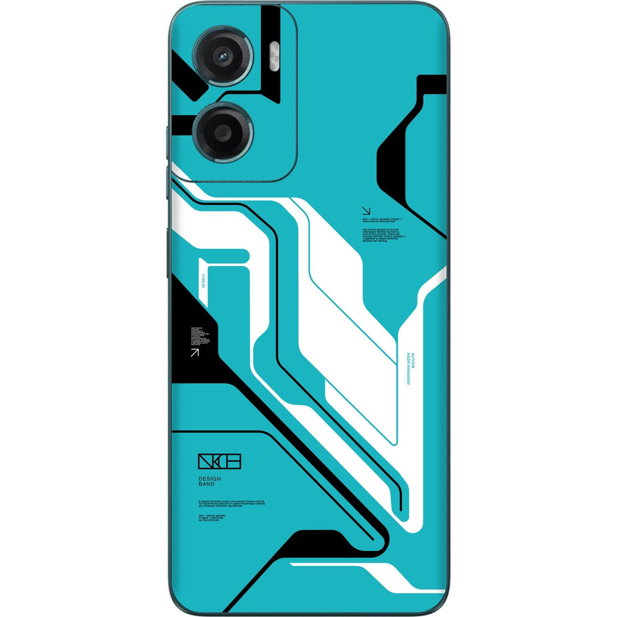 Cyber Blue skin on Moto G05 by Decalz