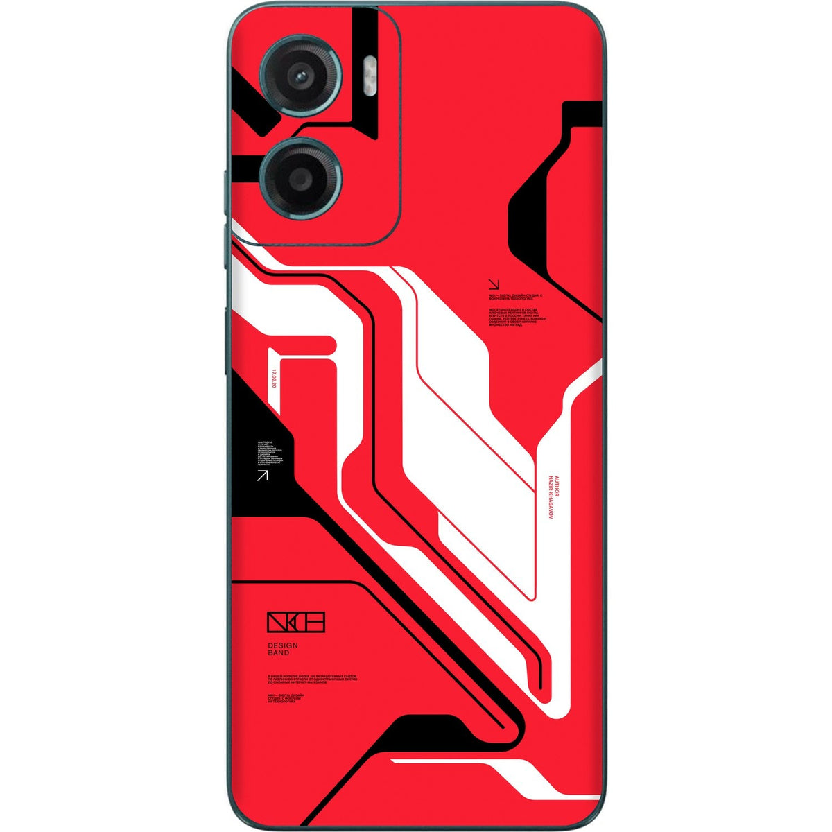 Cyber Red skin on Moto G05 by Decalz