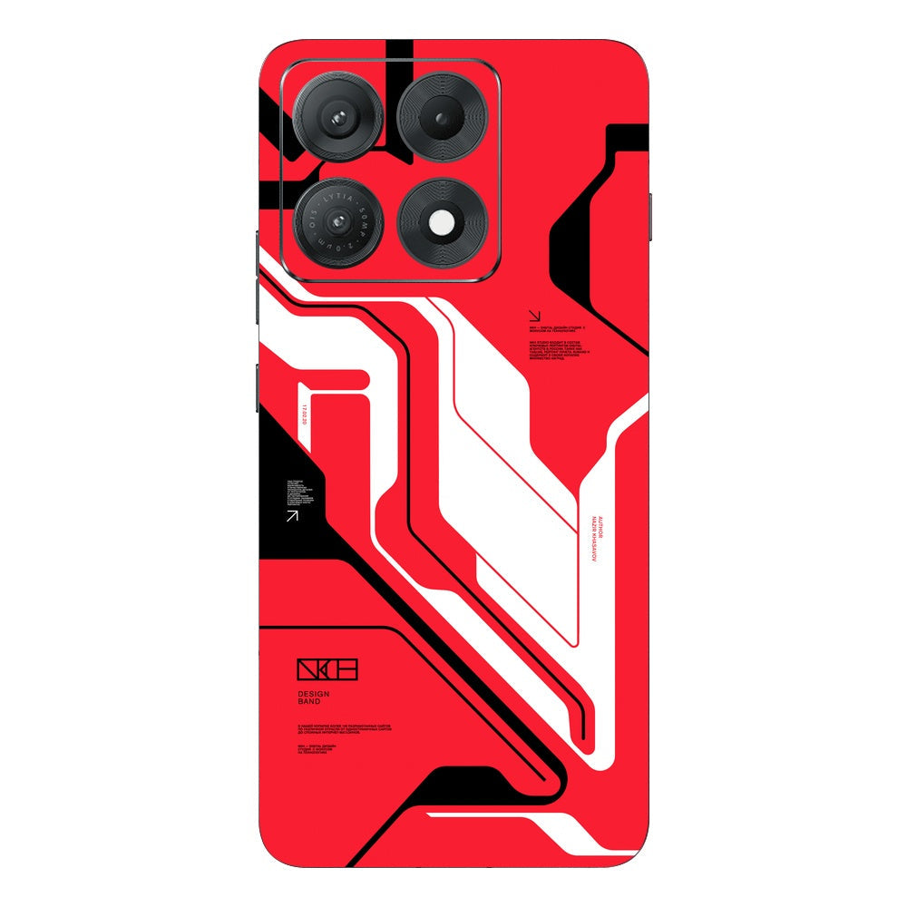 Cyber Red skin on Moto Edge 70 Max (5G) by Decalz